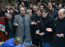 Farewell ceremony for people’s poet Zalimkhan Yagub.  Baku. Azerbaijan, 11 Jan. 2016